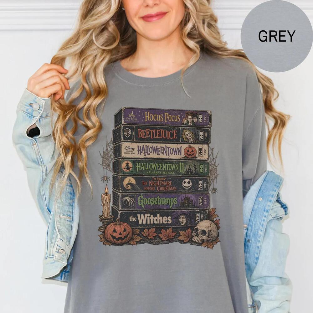 Halloween VHS Retro Spooky Season Horror Movie T Shirt